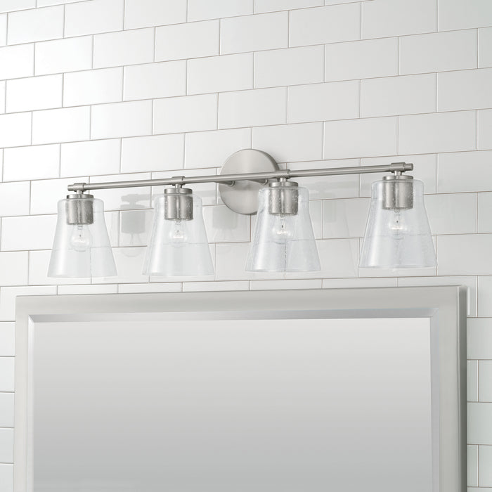 Capital Lighting 146941BN-533 Four Light Vanity, Brushed Nickel