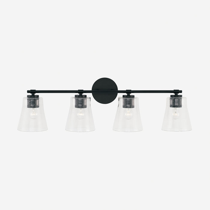 Capital Lighting 146941MB-533 Four Light Vanity, Matte Black