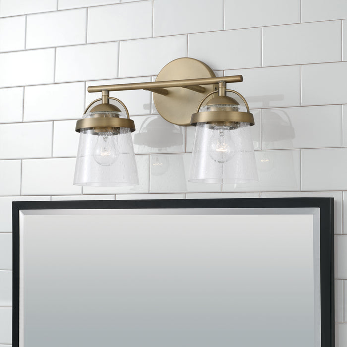 Capital Lighting 147021AD-534 Two Light Vanity, Aged Brass