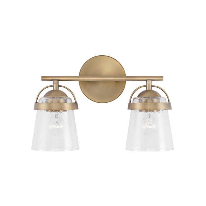 Capital Lighting 147021AD-534 Two Light Vanity, Aged Brass