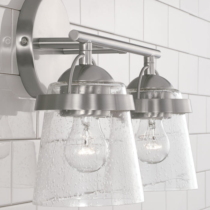 Capital Lighting 147021BN-534 Two Light Vanity, Brushed Nickel