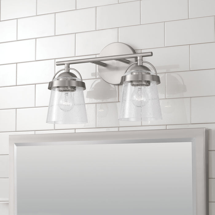 Capital Lighting 147021BN-534 Two Light Vanity, Brushed Nickel