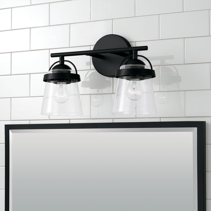 Capital Lighting 147021MB-534 Two Light Vanity, Matte Black