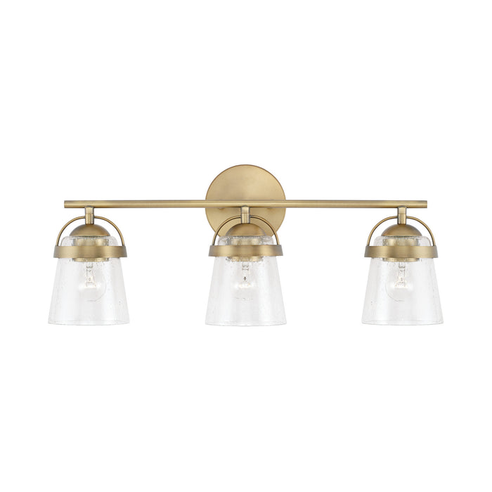Capital Lighting 147031AD-534 Three Light Vanity, Aged Brass