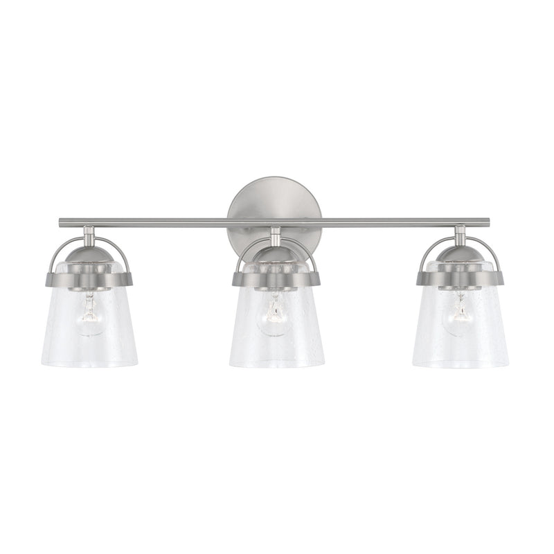 Capital Lighting 147031BN-534 Three Light Vanity, Brushed Nickel