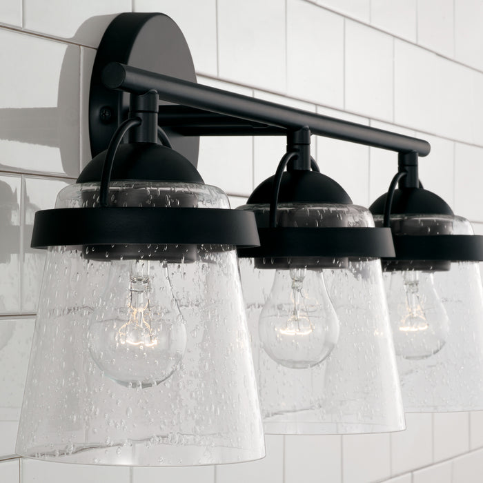 Capital Lighting 147031MB-534 Three Light Vanity, Matte Black