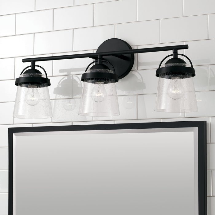 Capital Lighting 147031MB-534 Three Light Vanity, Matte Black