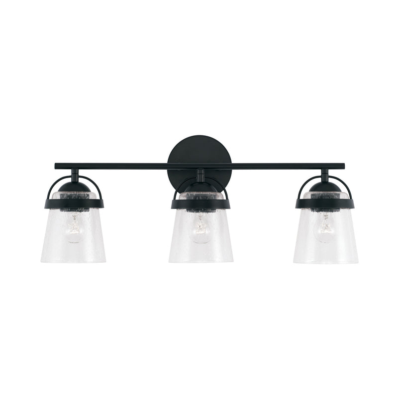 Capital Lighting 147031MB-534 Three Light Vanity, Matte Black