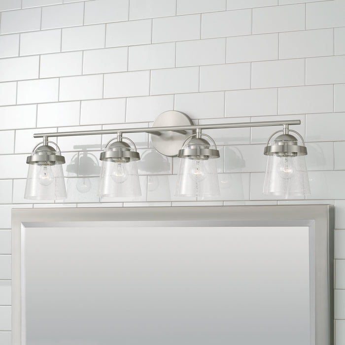 Capital Lighting 147041BN-534 Four Light Vanity, Brushed Nickel