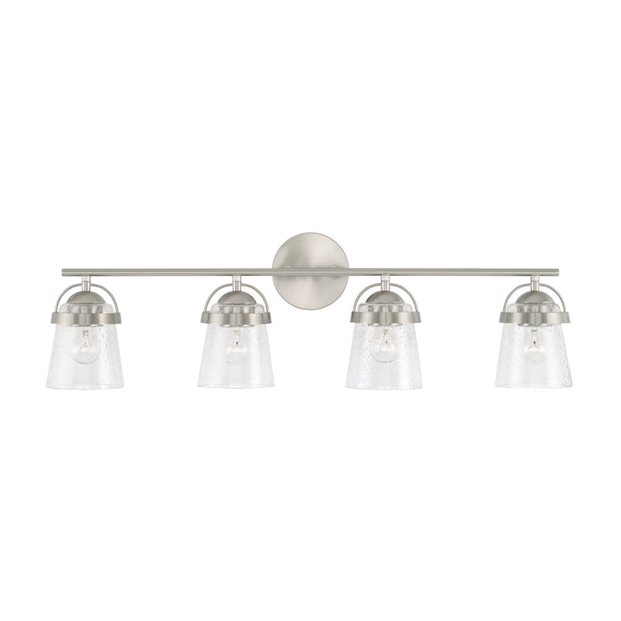 Capital Lighting 147041BN-534 Four Light Vanity, Brushed Nickel
