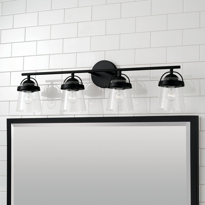 Capital Lighting 147041MB-534 Four Light Vanity, Matte Black