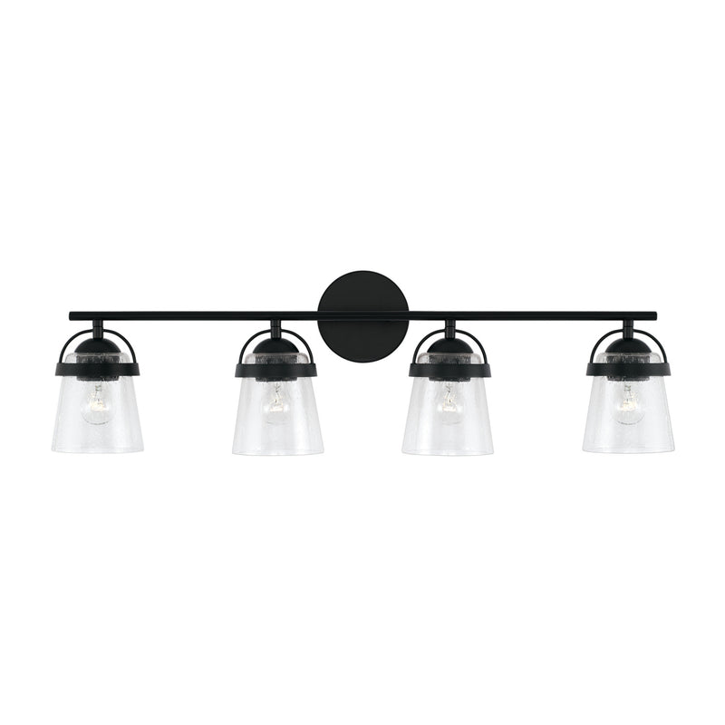 Capital Lighting 147041MB-534 Four Light Vanity, Matte Black