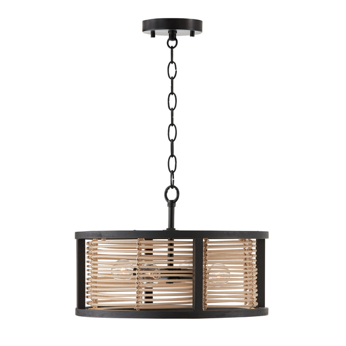 Capital Lighting 244041FK Four Light Semi Flush Mount, Flat Black