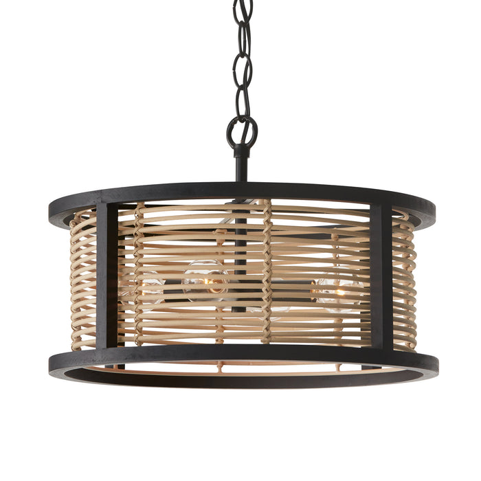Capital Lighting 244041FK Four Light Semi Flush Mount, Flat Black