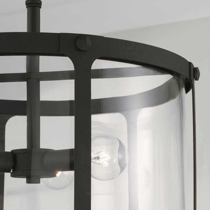 Capital Lighting 244931BI Three Light Semi Flush Mount, Black Iron