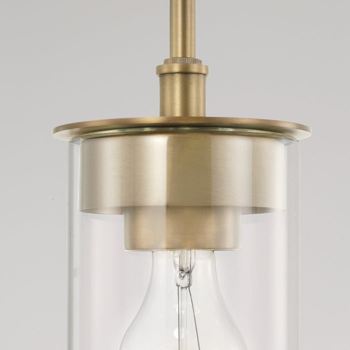 Capital Lighting 246811AD-532 One Light Semi Flush Mount, Aged Brass