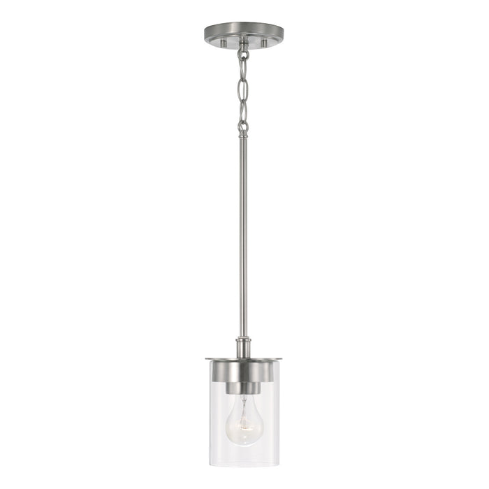 Capital Lighting 246811BN-532 One Light Semi Flush Mount, Brushed Nickel