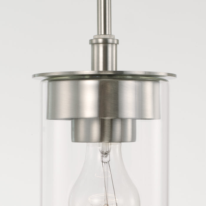 Capital Lighting 246811BN-532 One Light Semi Flush Mount, Brushed Nickel