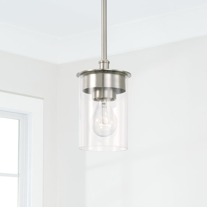 Capital Lighting 246811BN-532 One Light Semi Flush Mount, Brushed Nickel