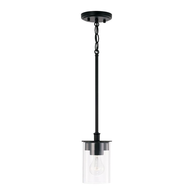Capital Lighting 246811MB-532 One Light Semi Flush Mount, Matte Black