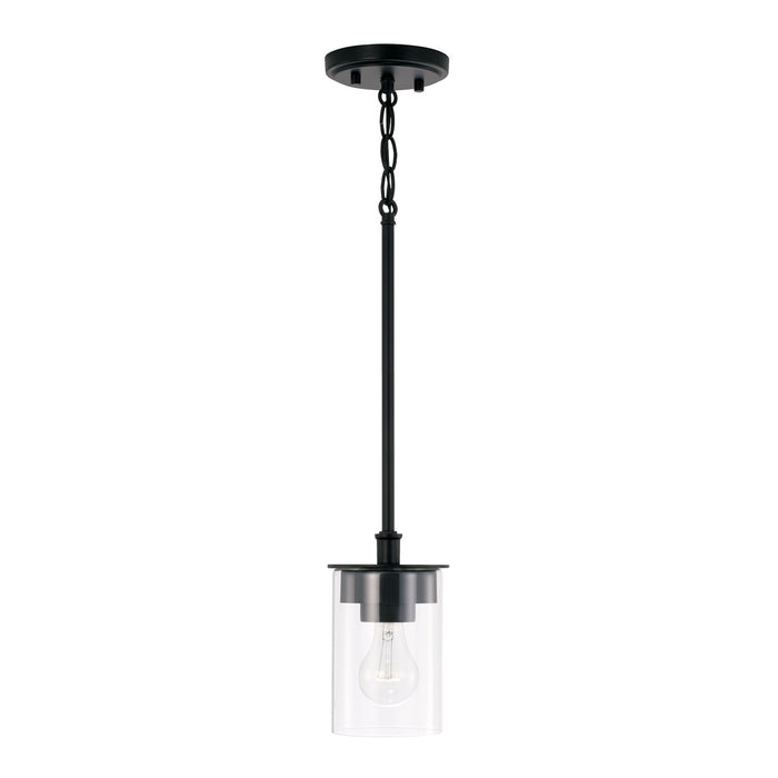 Capital Lighting 246811MB-532 One Light Semi Flush Mount, Matte Black