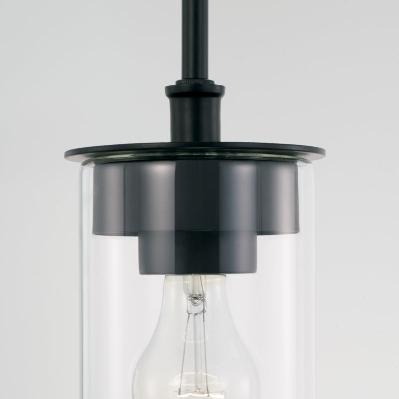 Capital Lighting 246811MB-532 One Light Semi Flush Mount, Matte Black
