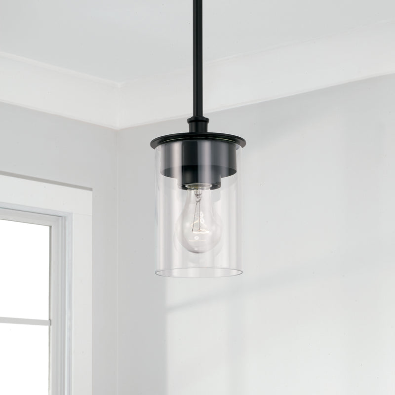 Capital Lighting 246811MB-532 One Light Semi Flush Mount, Matte Black