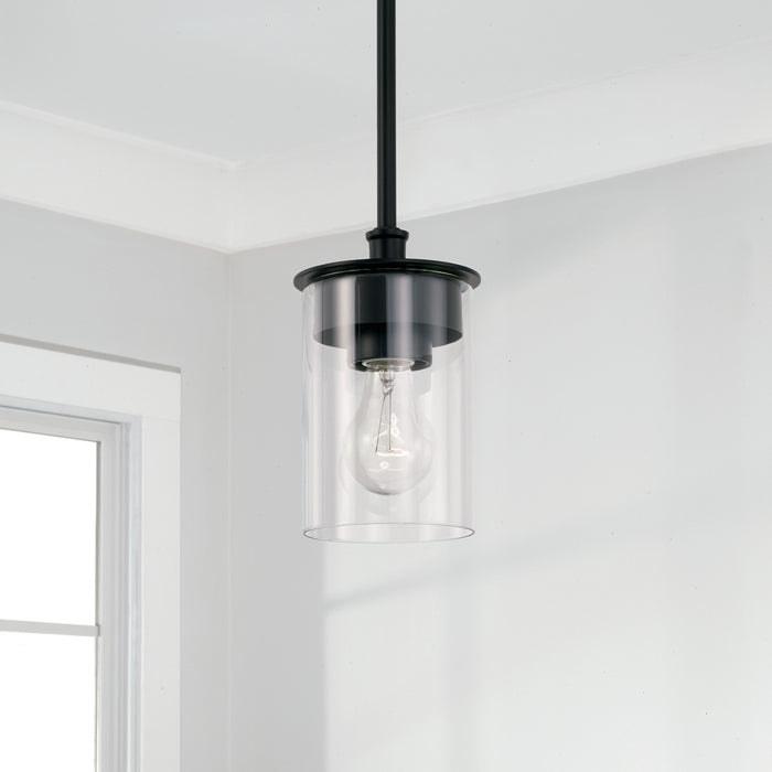 Capital Lighting 246811MB-532 One Light Semi Flush Mount, Matte Black