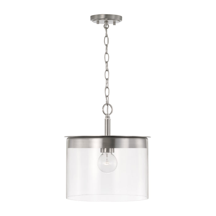 Capital Lighting 246812BN One Light Semi Flush Mount, Brushed Nickel