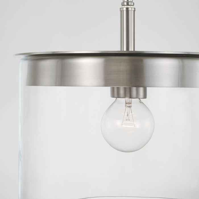 Capital Lighting 246812BN One Light Semi Flush Mount, Brushed Nickel