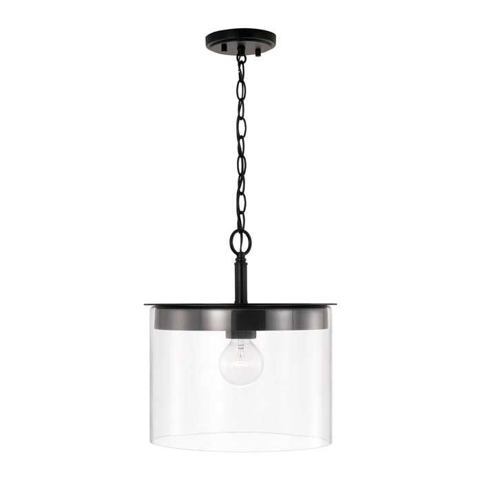 Capital Lighting 246812MB One Light Semi Flush Mount, Matte Black
