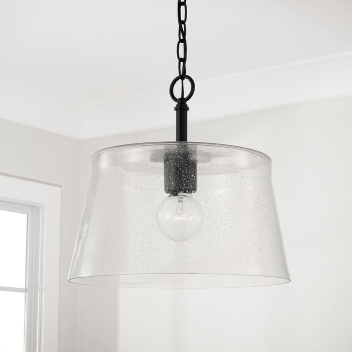 Capital Lighting 246911MB One Light Pendant, Matte Black