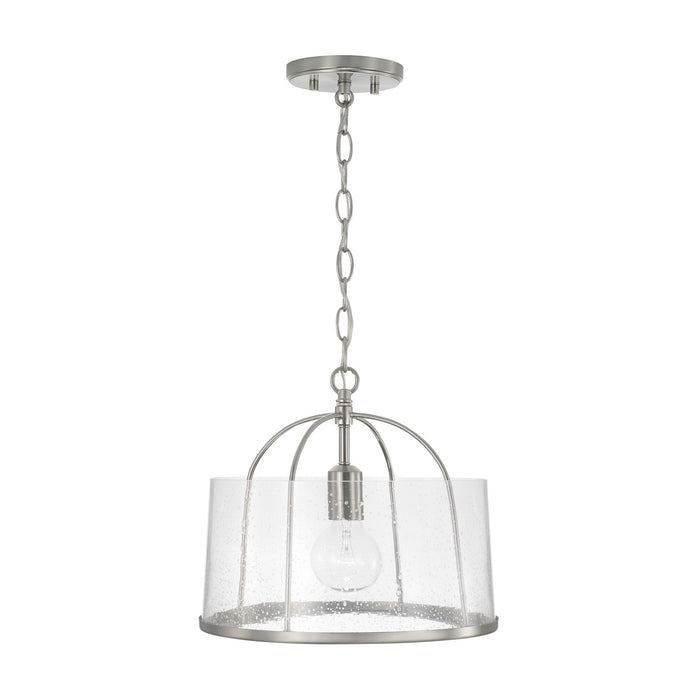 Capital Lighting 247011BN One Light Semi Flush Mount, Brushed Nickel