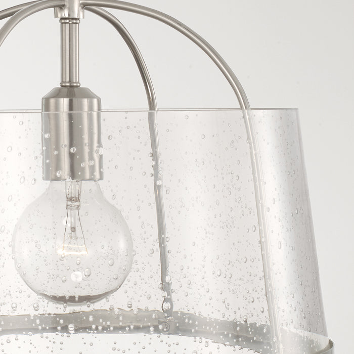 Capital Lighting 247011BN One Light Semi Flush Mount, Brushed Nickel