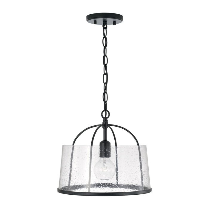Capital Lighting 247011MB One Light Semi Flush Mount, Matte Black