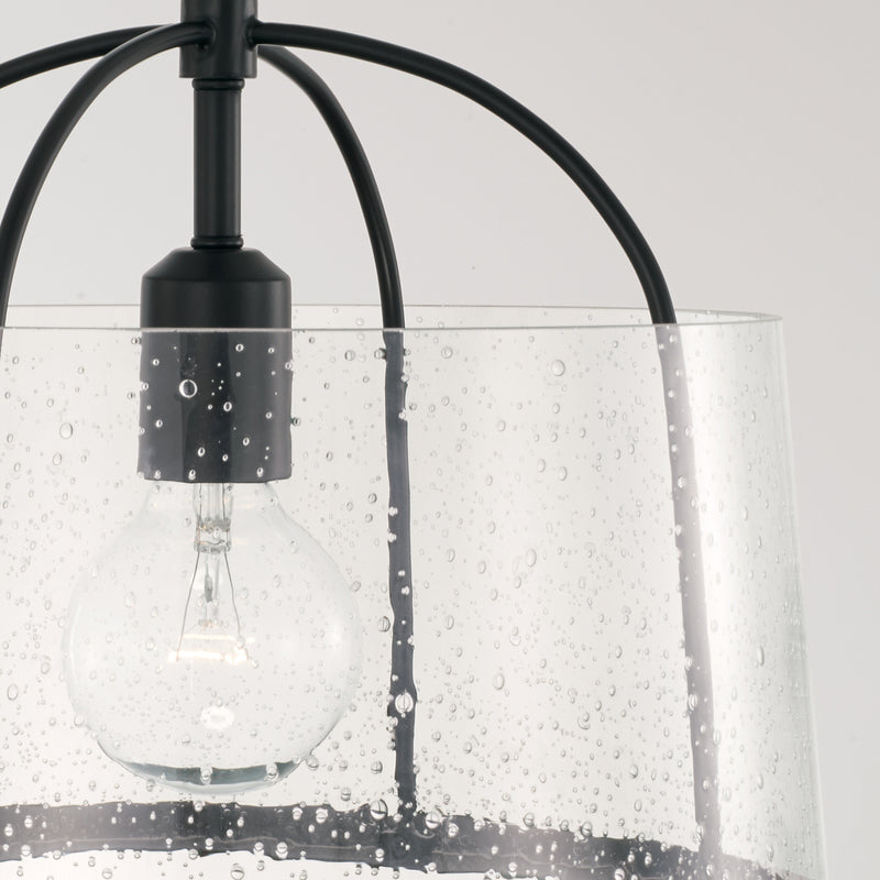 Capital Lighting 247011MB One Light Semi Flush Mount, Matte Black