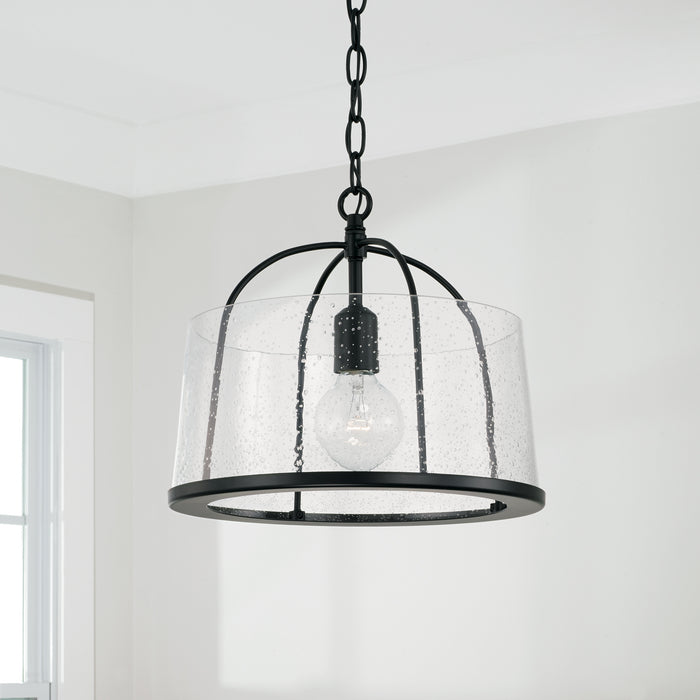 Capital Lighting 247011MB One Light Semi Flush Mount, Matte Black