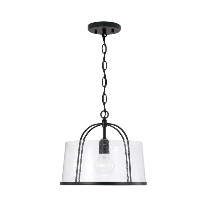 Capital Lighting 247011MB One Light Semi Flush Mount, Matte Black