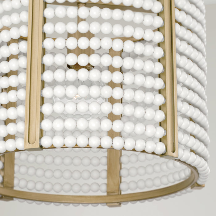 Capital Lighting 247111AP One Light Semi Flush Mount, Aged Brass Painted