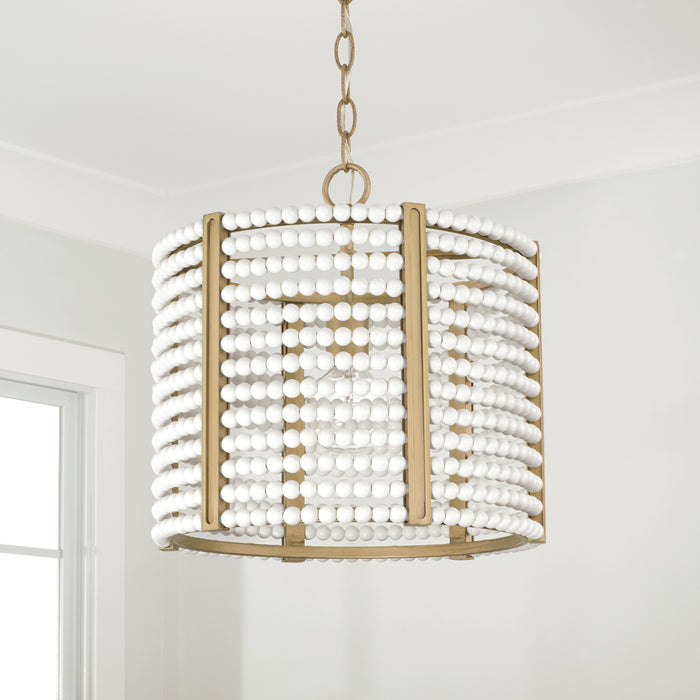 Capital Lighting 247111AP One Light Semi Flush Mount, Aged Brass Painted