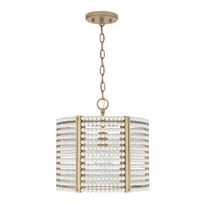 Capital Lighting 247111AP One Light Semi Flush Mount, Aged Brass Painted