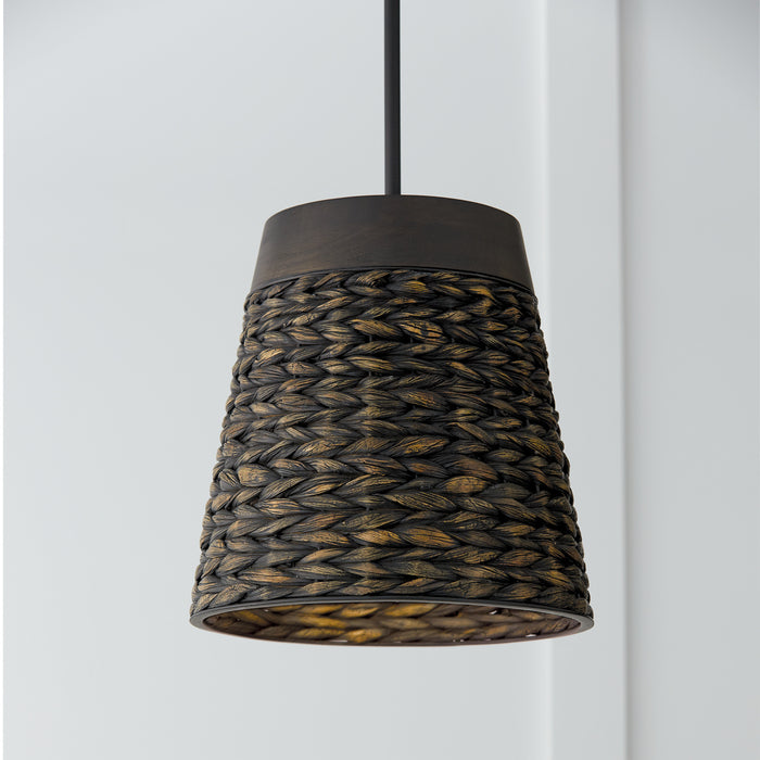 Capital Lighting 343911CW One Light Pendant, Charcoal Wash