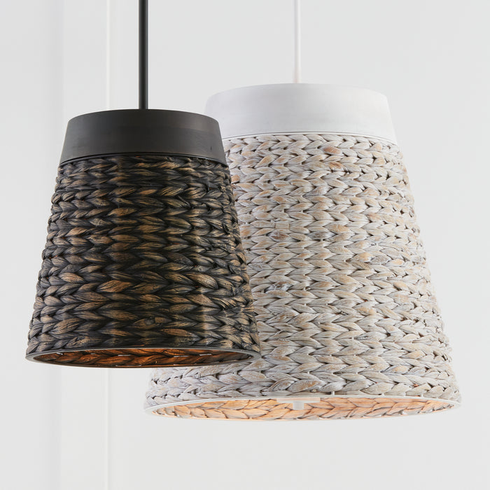 Capital Lighting 343911CW One Light Pendant, Charcoal Wash