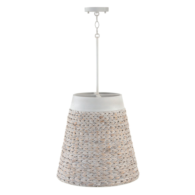 Capital Lighting 343941HW Four Light Pendant, Chalk Wash