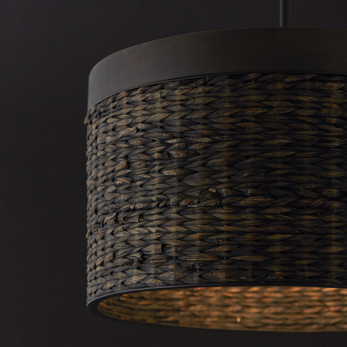 Capital Lighting 343942CW Four Light Pendant, Charcoal Wash
