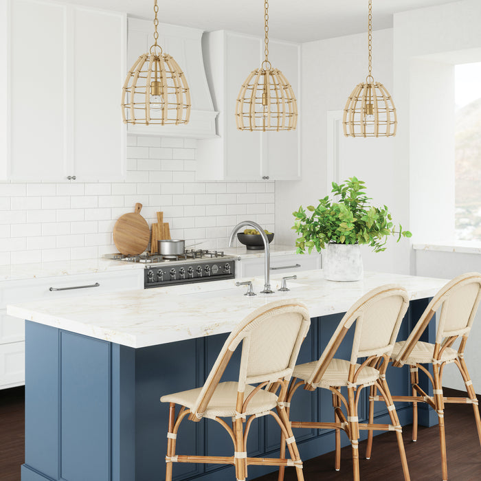 Capital Lighting 344111MA One Light Pendant, Matte Brass