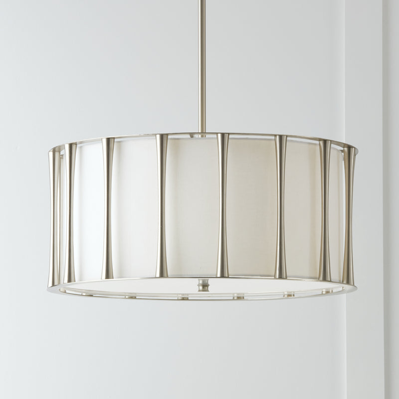 Capital Lighting 344641BN Four Light Pendant, Brushed Nickel