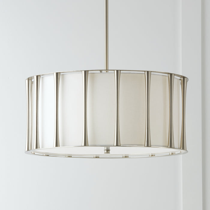 Capital Lighting 344641BN Four Light Pendant, Brushed Nickel