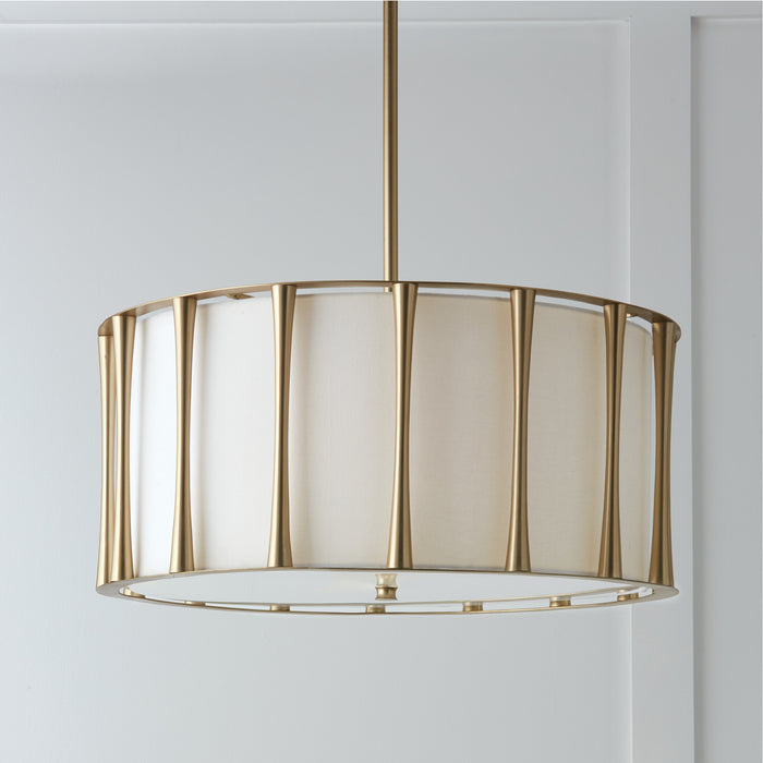 Capital Lighting 344641MA Four Light Pendant, Matte Brass