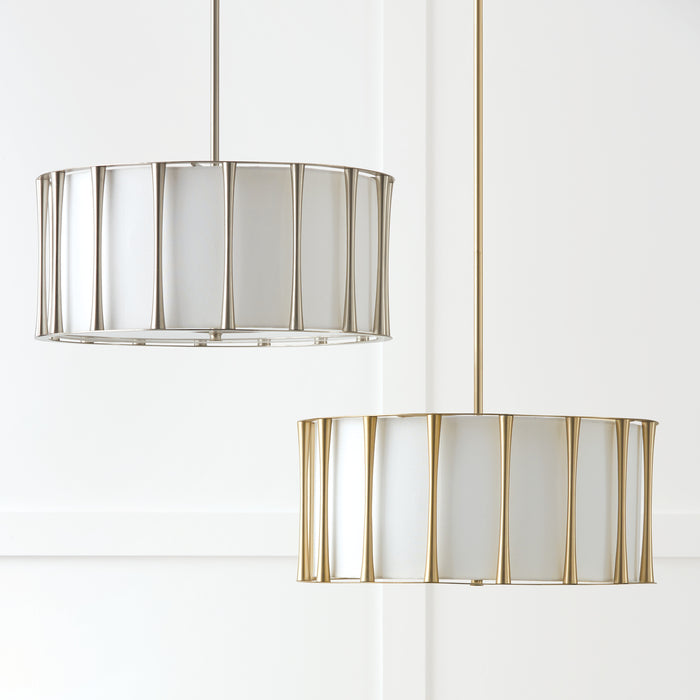 Capital Lighting 344641MA Four Light Pendant, Matte Brass